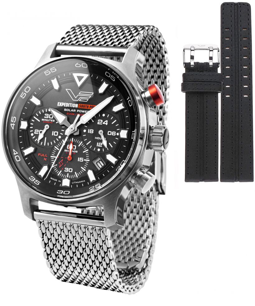 Vostok Europe Expedition South Pole Solar Power Chronograph Limited Edition SET + Vostok strap gents watch