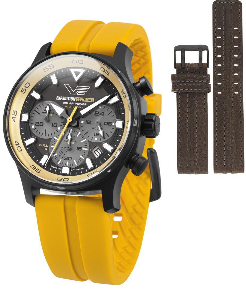 Vostok Europe Expedition South Pole Solar Power Chronograph Limited Edition SET + Vostok strap gents watch