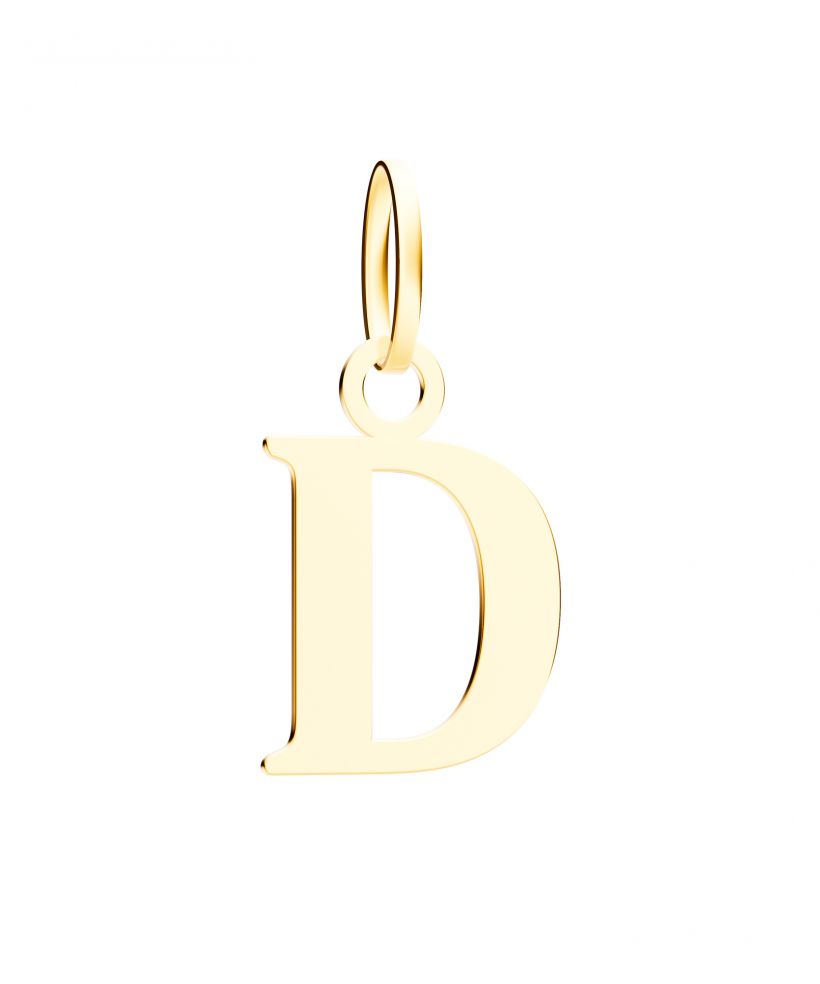 Bonore - Gold 585 - Letter D 17 mm pendant