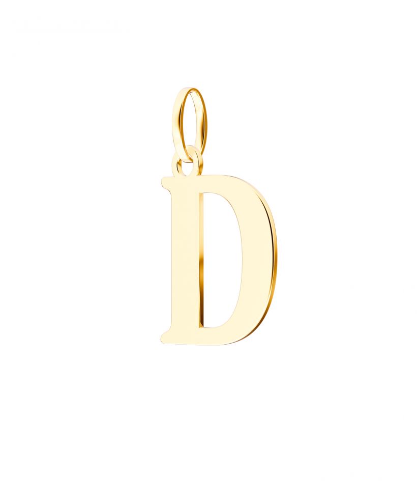 Bonore - Gold 585 - Letter D 24 mm pendant