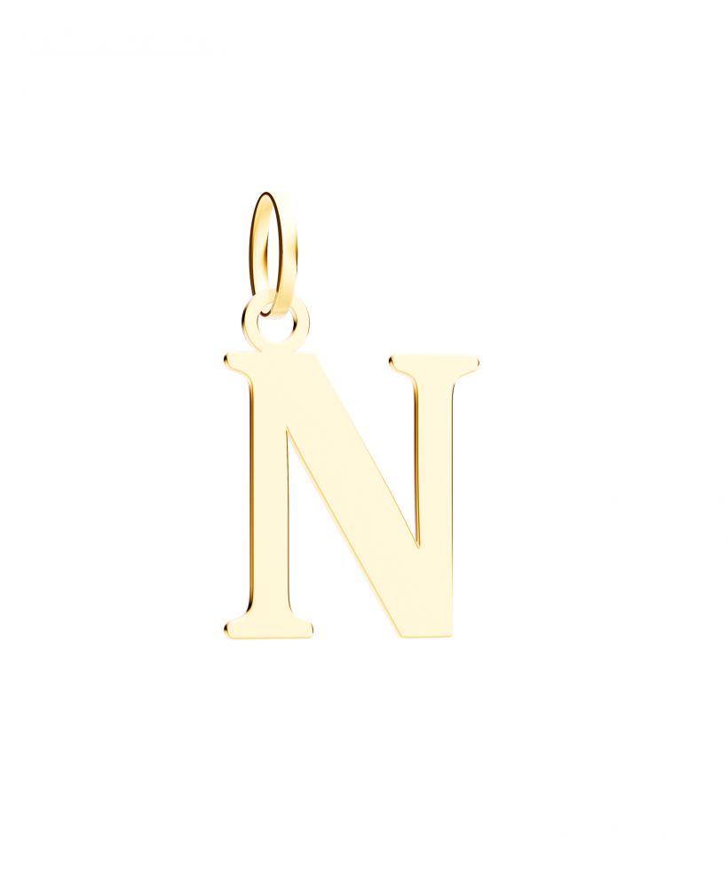 Bonore - Gold 585 - Letter N 24 mm pendant