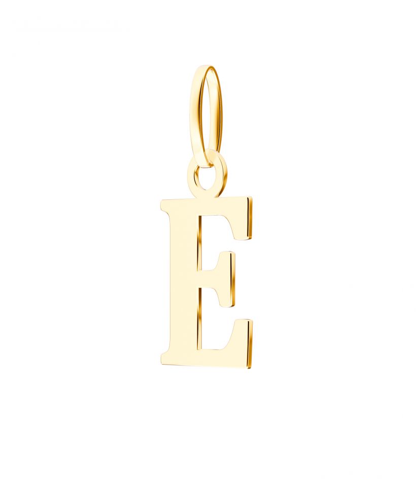 Bonore - Gold 585 - Letter E 17 mm pendant