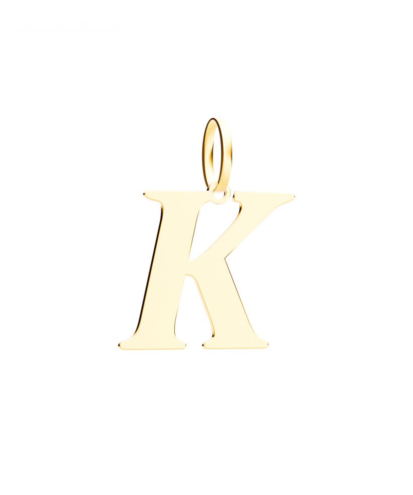 Bonore - Gold 585 - Letter K 34 mm pendant