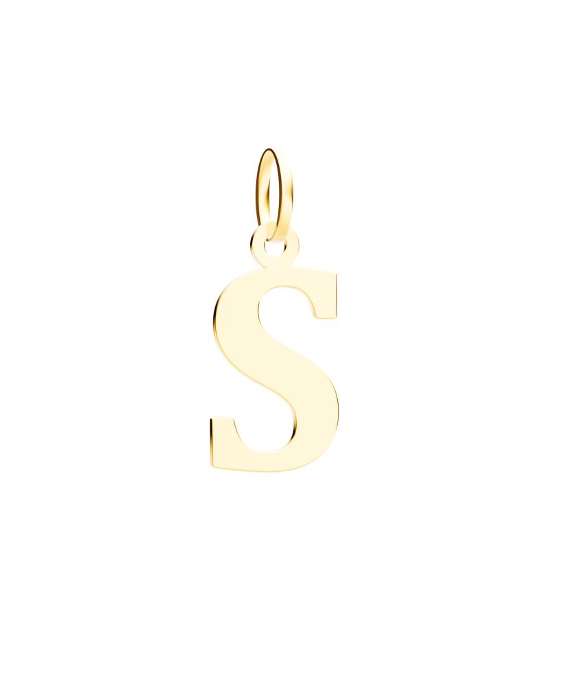 Bonore - Gold 585 - Letter S 17 mm pendant