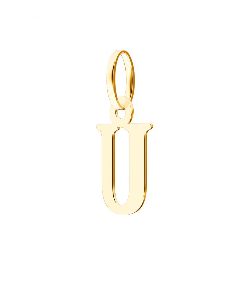 Bonore - Gold 585 - Letter U 17 mm pendant