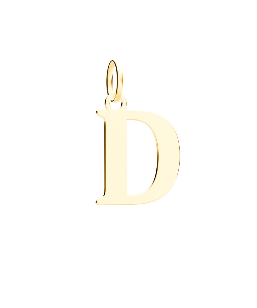 Bonore - Gold 585 - Letter D 24 mm pendant