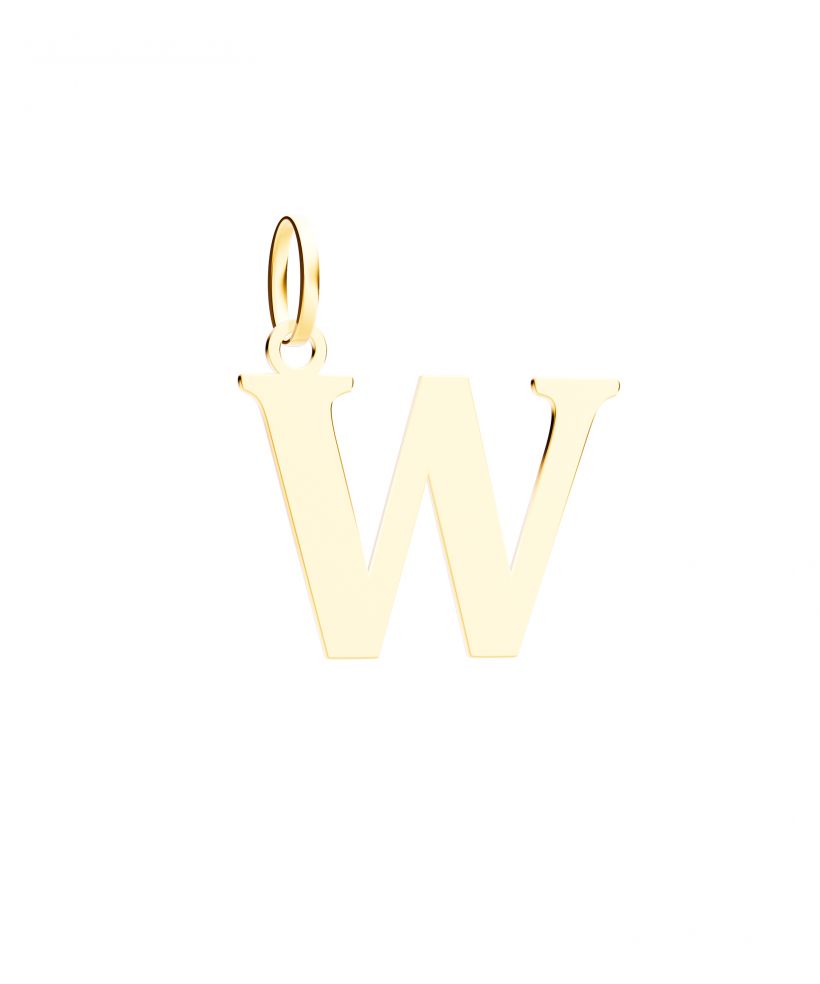 Bonore - Gold 585 - Letter W 24 mm pendant
