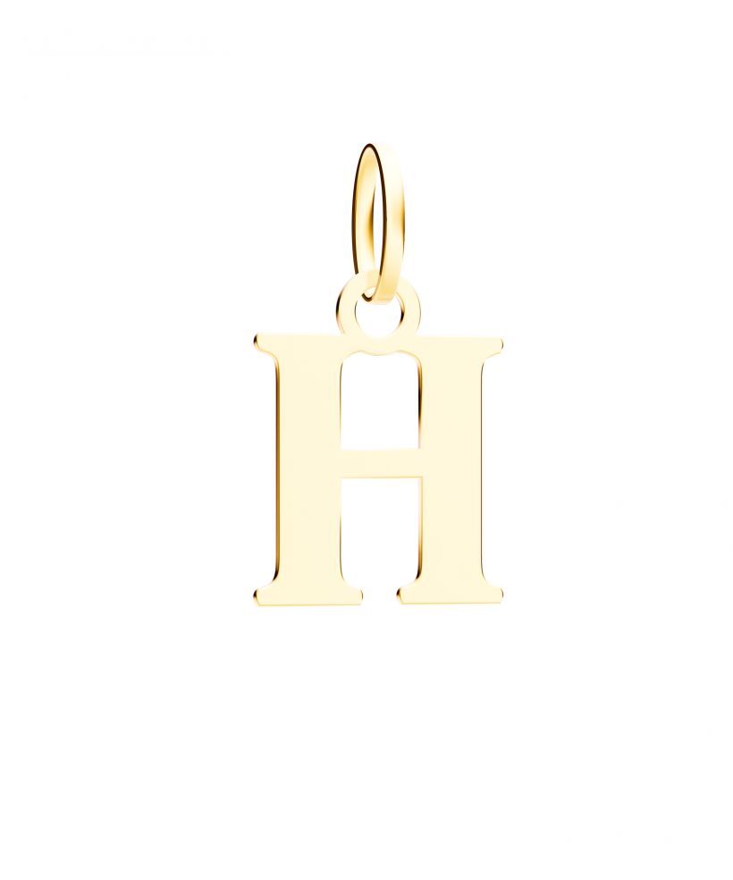Bonore - Gold 585 - Letter H 17 mm pendant