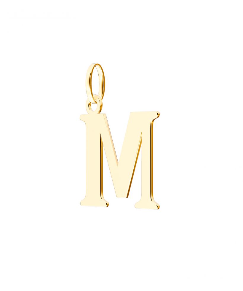 Bonore - Gold 585 - Letter M 24 mm pendant