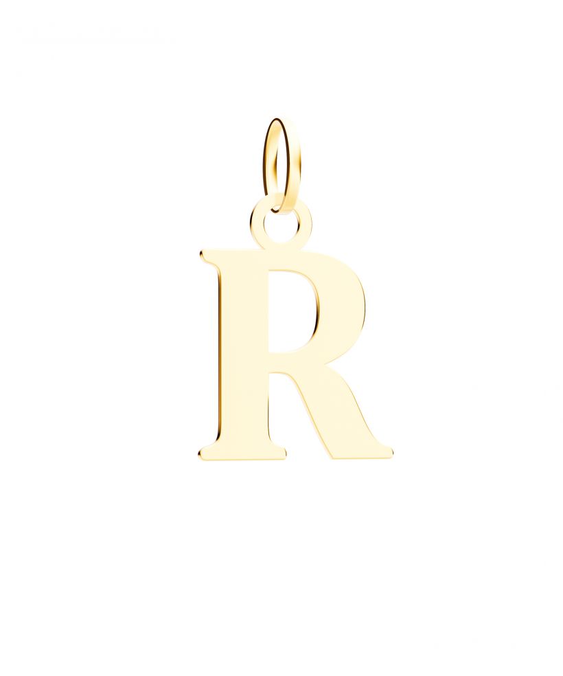 Bonore - Gold 585 - Letter R 17 mm pendant