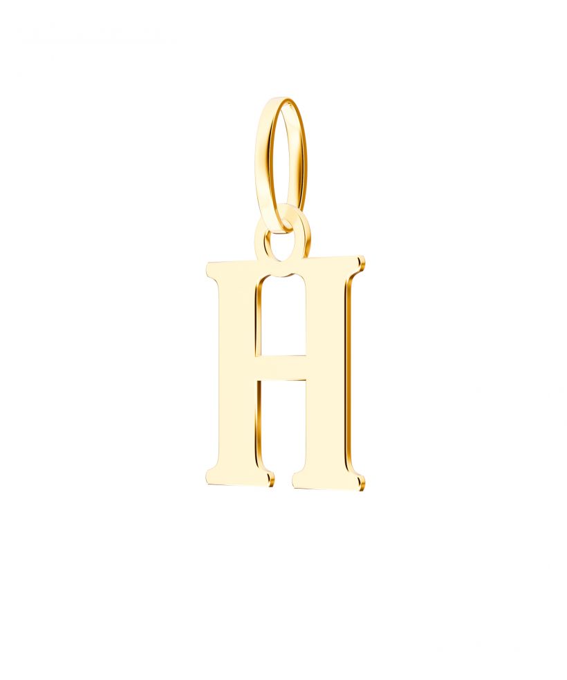 Bonore - Gold 585 - Letter H 17 mm pendant