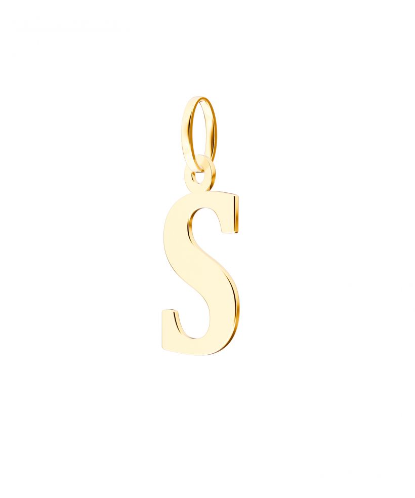 Bonore - Gold 585 - Letter S 17 mm pendant