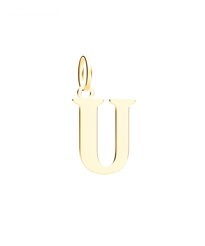 Bonore - Gold 585 - Letter U 24 mm pendant