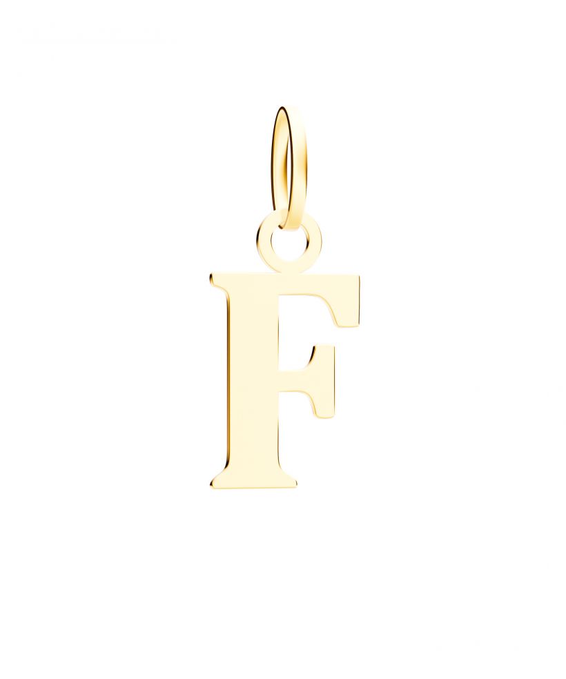 Bonore - Gold 585 - Letter F 17 mm pendant