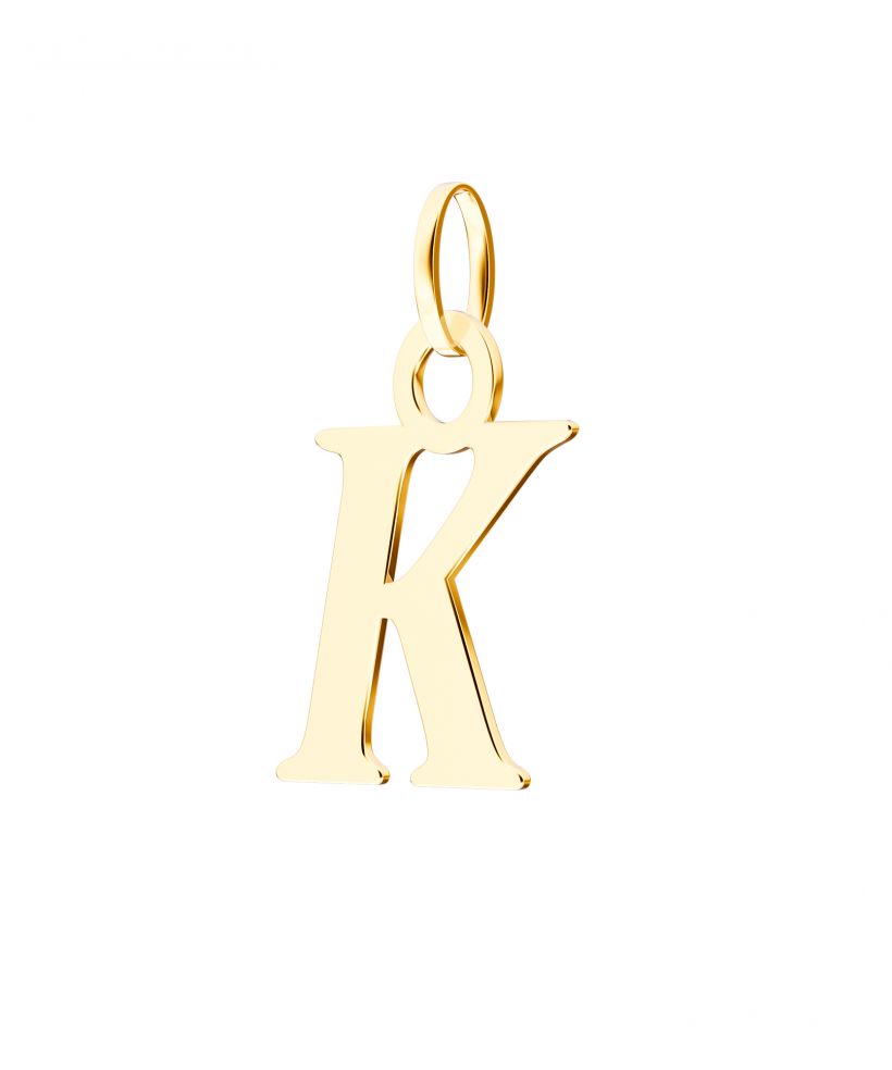 Bonore - Gold 585 - Letter K 17 mm pendant