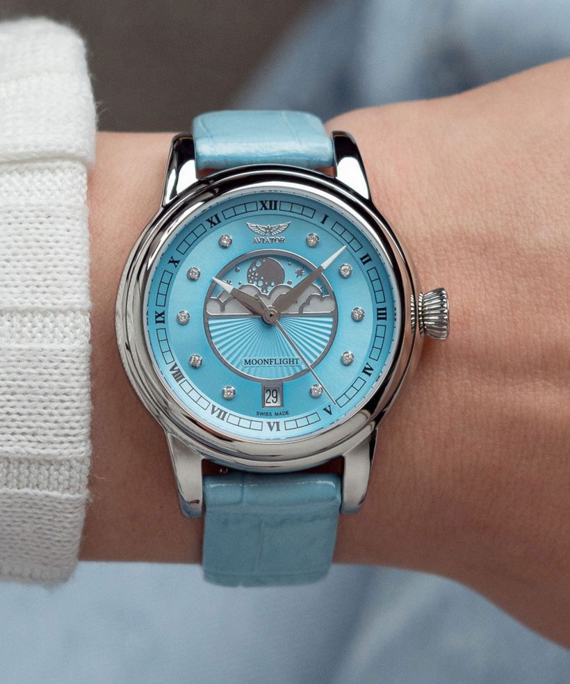 Aviator Douglas Moonflight Ice Blue Diamonds Limited Edition watch