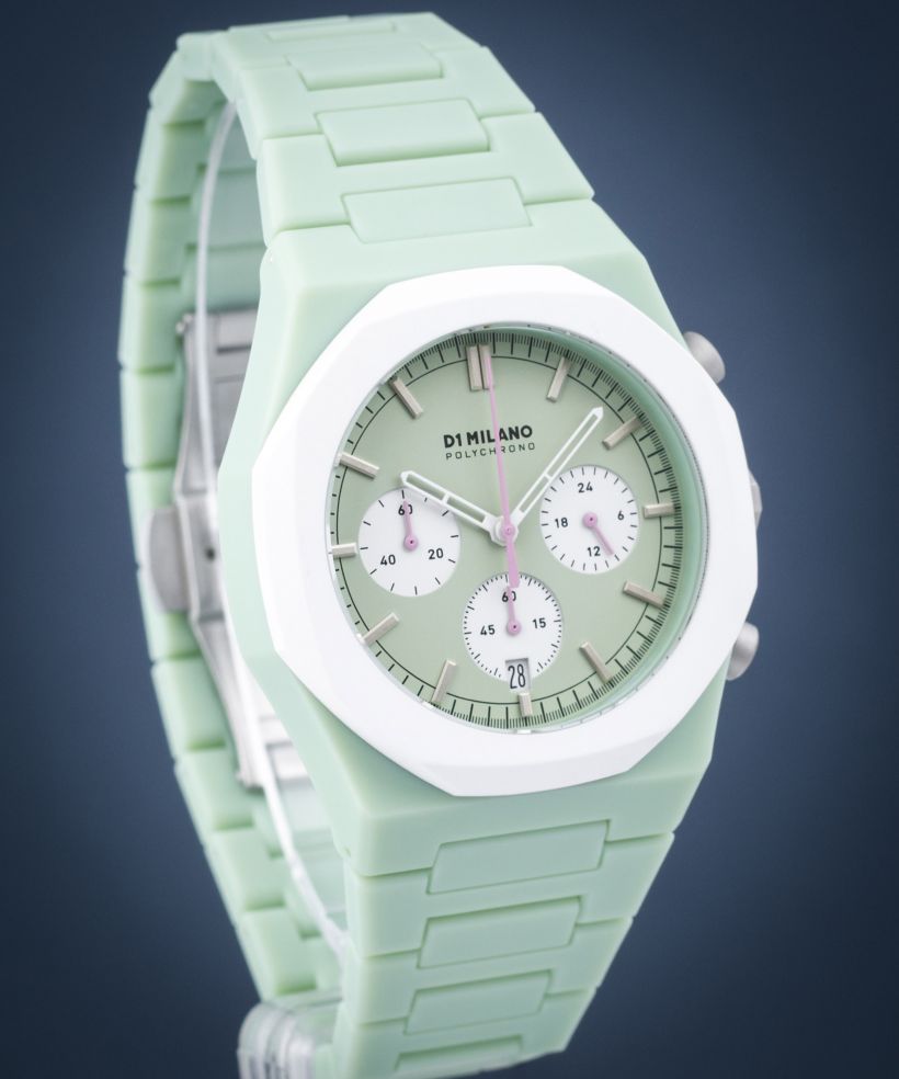 D1 Milano Polychrono Green Blast watch