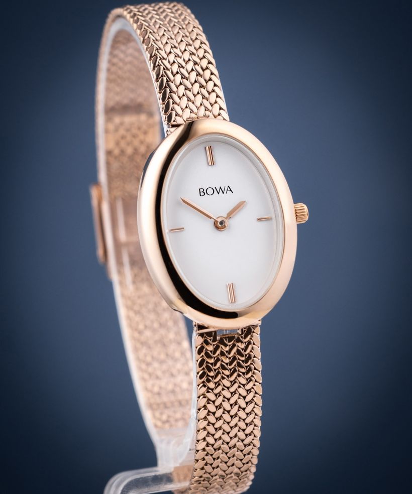 BOWA Oslo White Rose-Gold Mesh 23 ladies watch