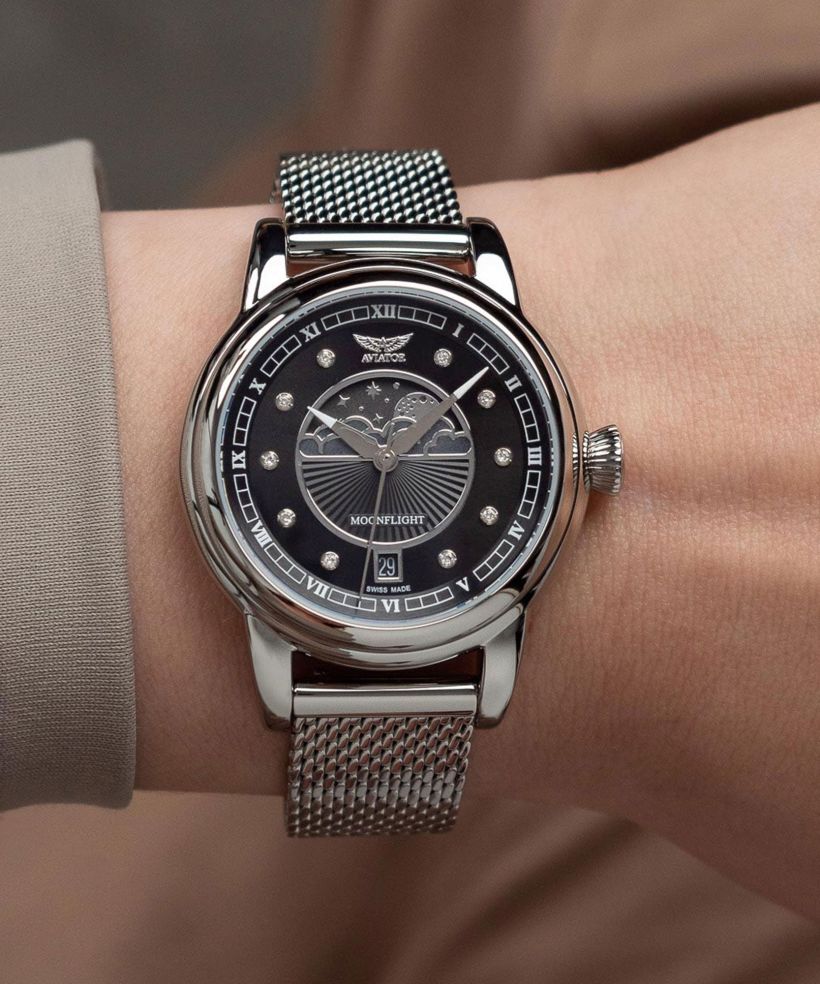 Aviator Douglas Moonflight Black Diamonds Limited Edition watch