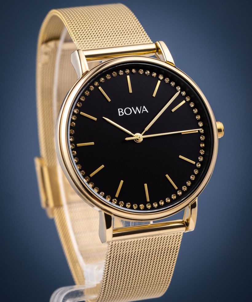 BOWA Rio Black-Gold Mesh 38 ladies watch
