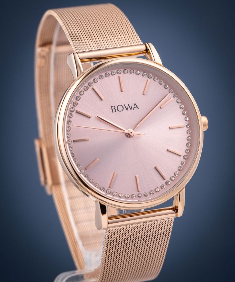 BOWA Rio Full Rose Gold Mesh 38 ladies watch