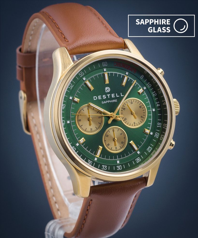 DESTELL Circinus Green Brown Chronograph Sapphire watch