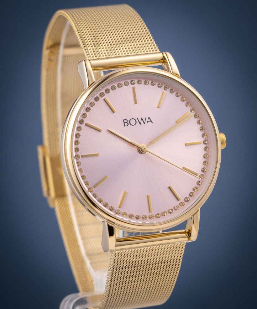 BOWA Rio Rose-Gold Gold Mesh 38 ladies watch