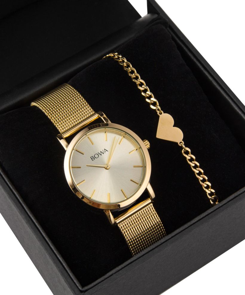 BOWA Tokyo Full Gold Mesh 33 Gift Set (watch + bracelet)