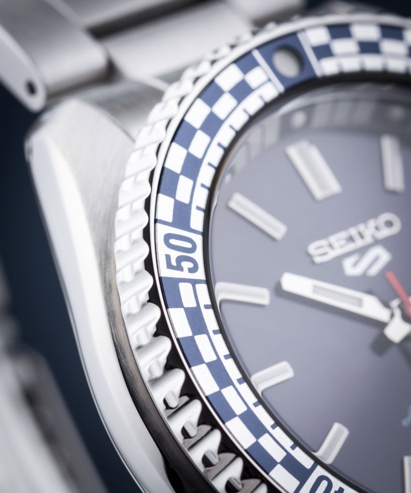 Seiko 5 Sports Automatic Petrol Blue Checker Flag Special Edition gents watch