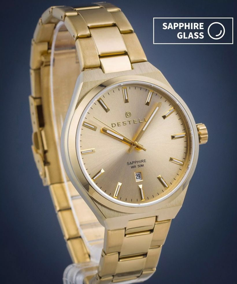 DESTELL Aries Full Gold Steel Sapphire watch