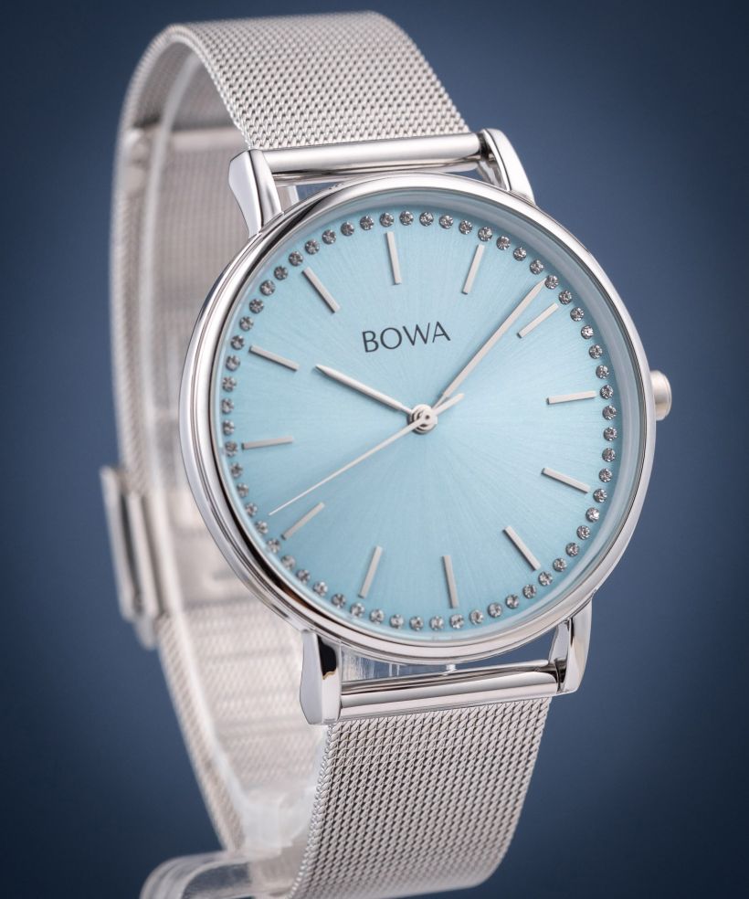 BOWA Rio Ice-Blue Silver Mesh 38 ladies watch