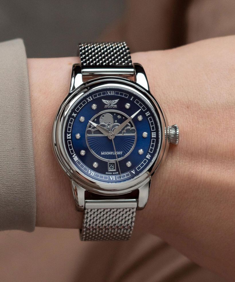 Aviator Douglas Moonflight Blue Diamonds Limited Edition watch