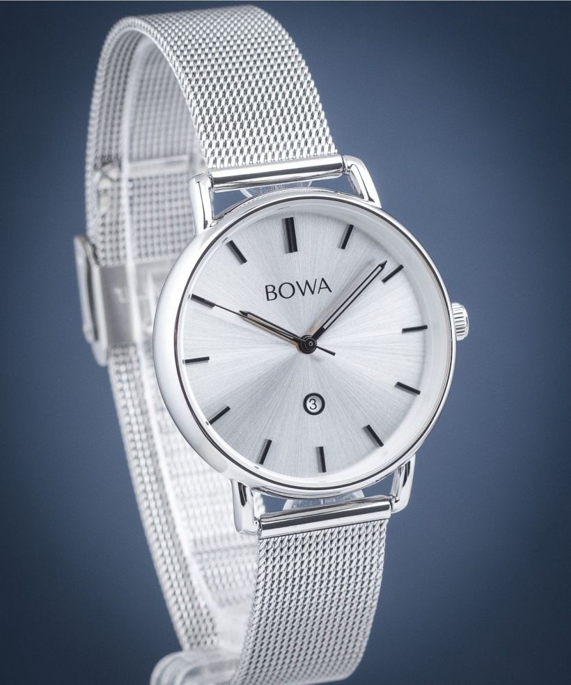 BOWA Milan Silver-Black Tone Mesh 34 watch