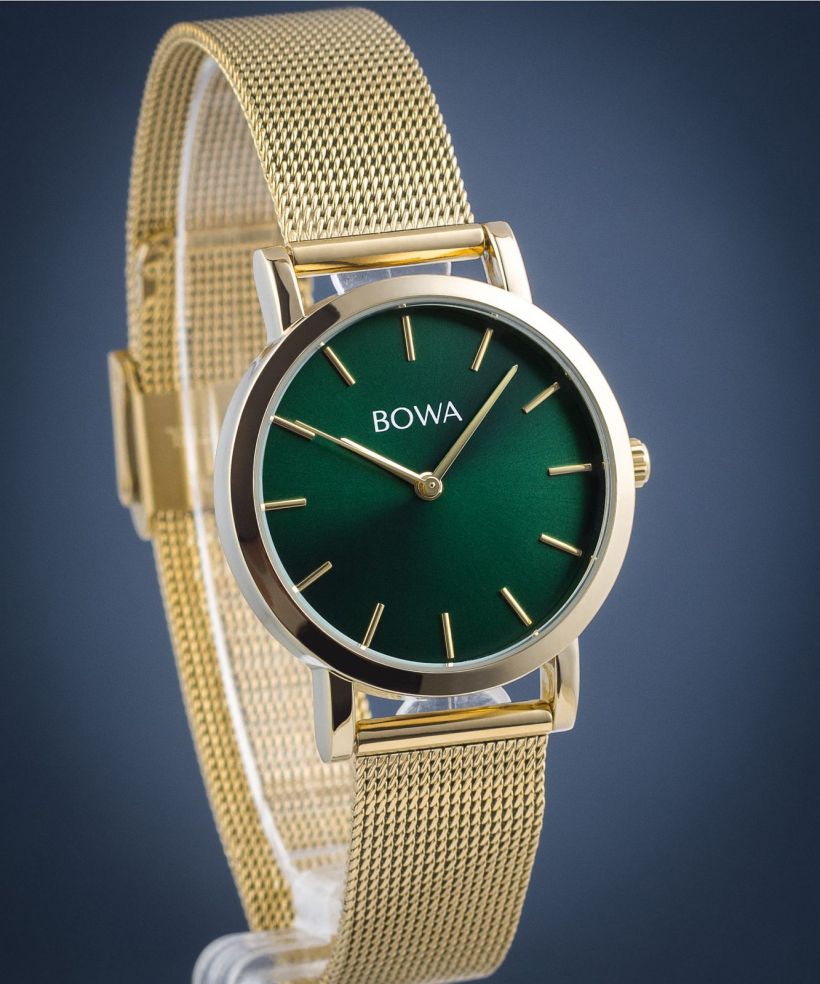 BOWA Tokyo Green Gold Mesh 33 watch