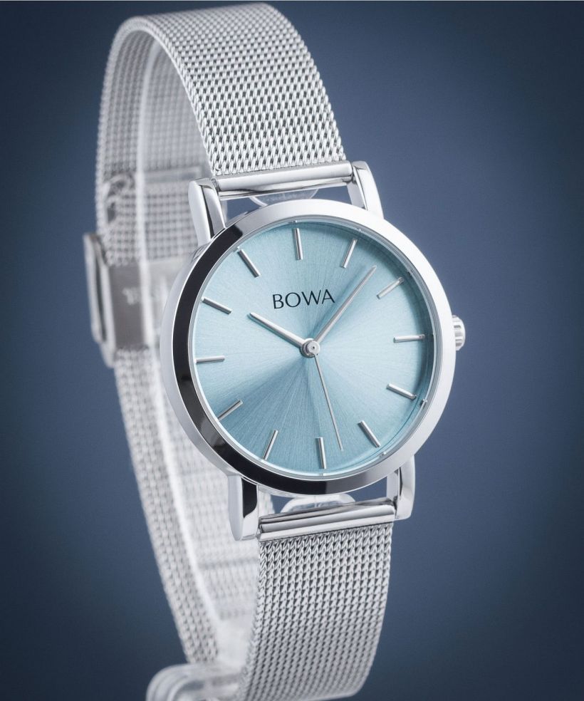 BOWA Tokyo Ice-Blue Silver Mesh 33 watch