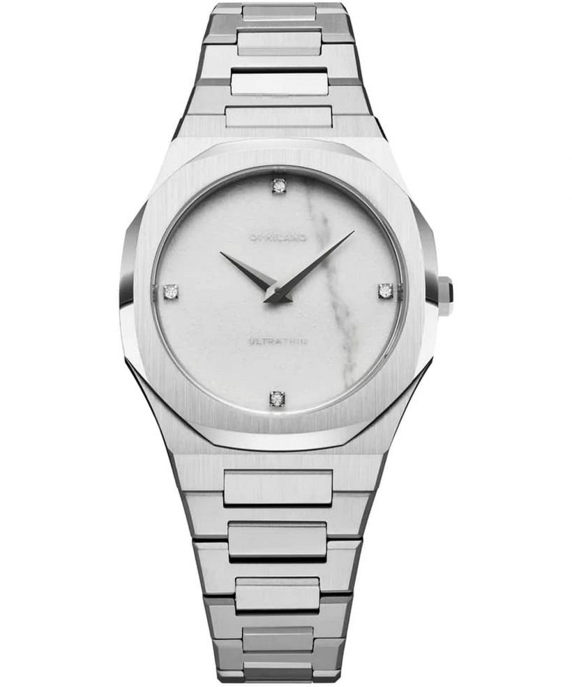 D1 Milano Ultra Thin Marble Silver ladies watch