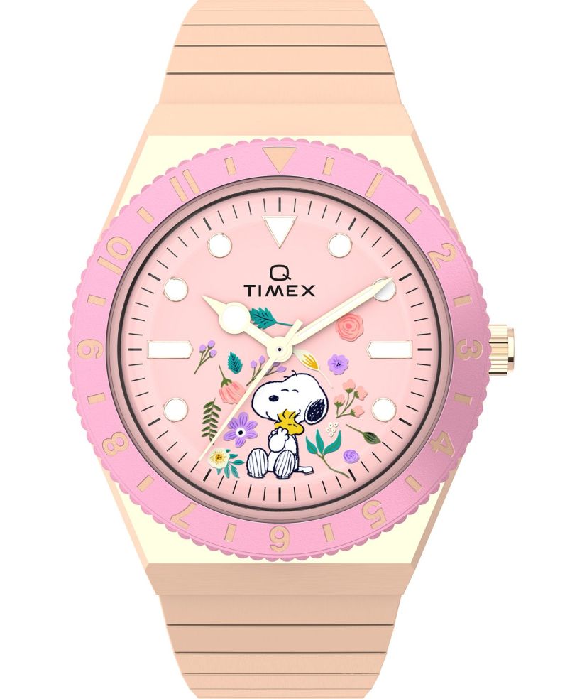 Timex X Peanuts® Q Timex® In Bloom watch