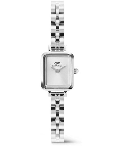 Daniel Wellington Quadro Mini Arch 3-link White Sunray Silver ladies watch