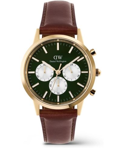 Daniel Wellington Iconic St Mawes Emerald Panda Gold Chronograph gents watch