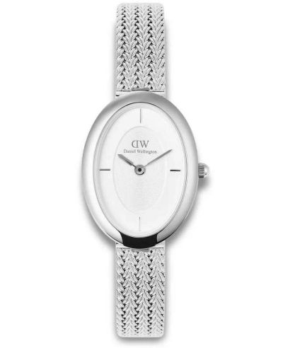 Daniel Wellington Juliette Braided Mesh White Sunray Silver ladies watch
