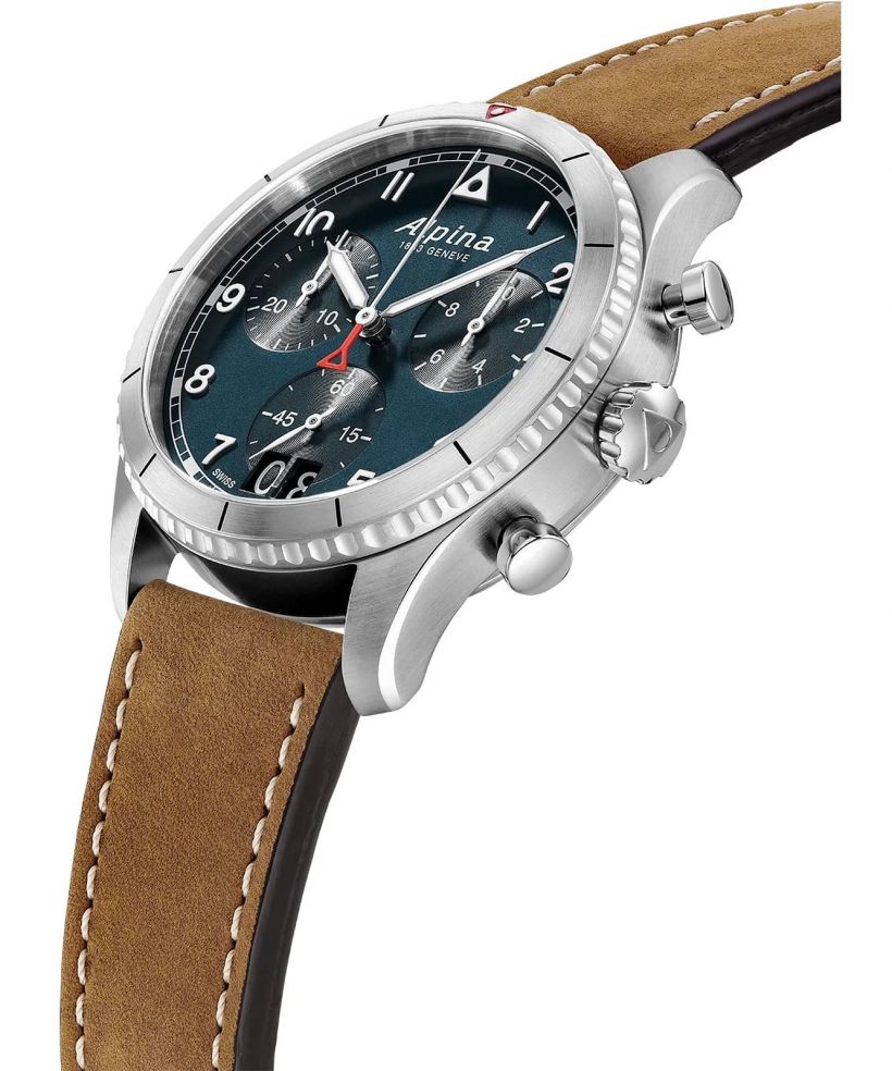 Alpina Startimer Pilot Big Date Patroleum Blue Chronograph  watch