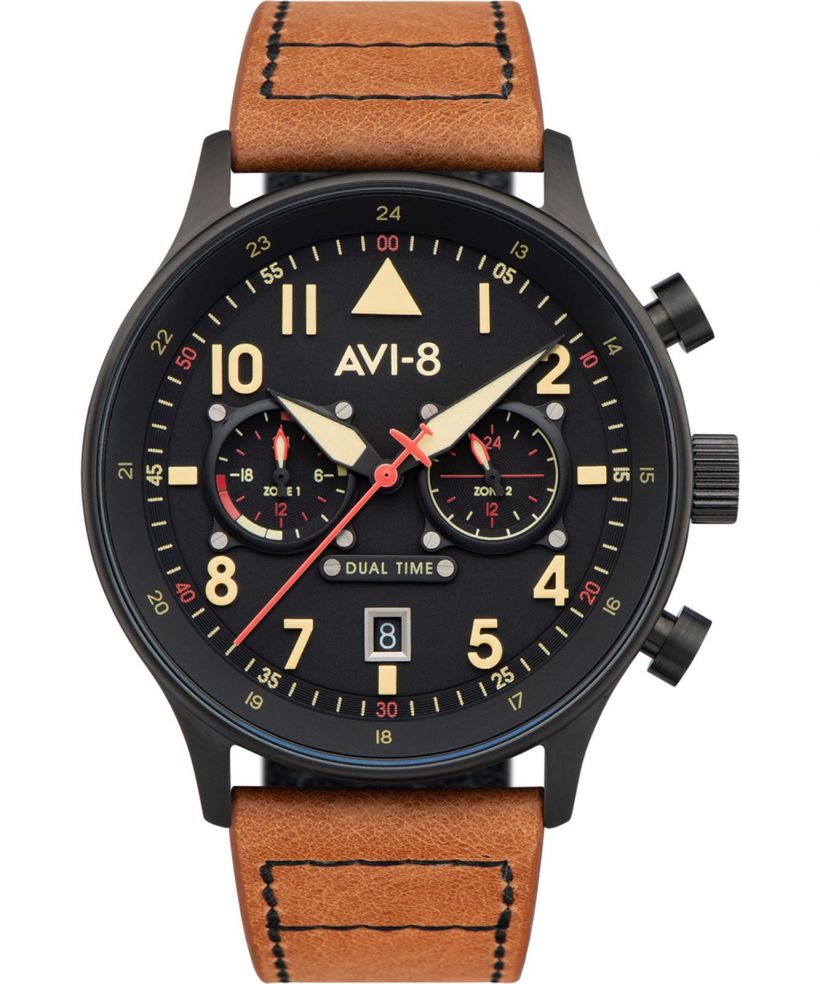 AVI-8 Hawker Hurricane Carey Dual Time Debden Men's Watch