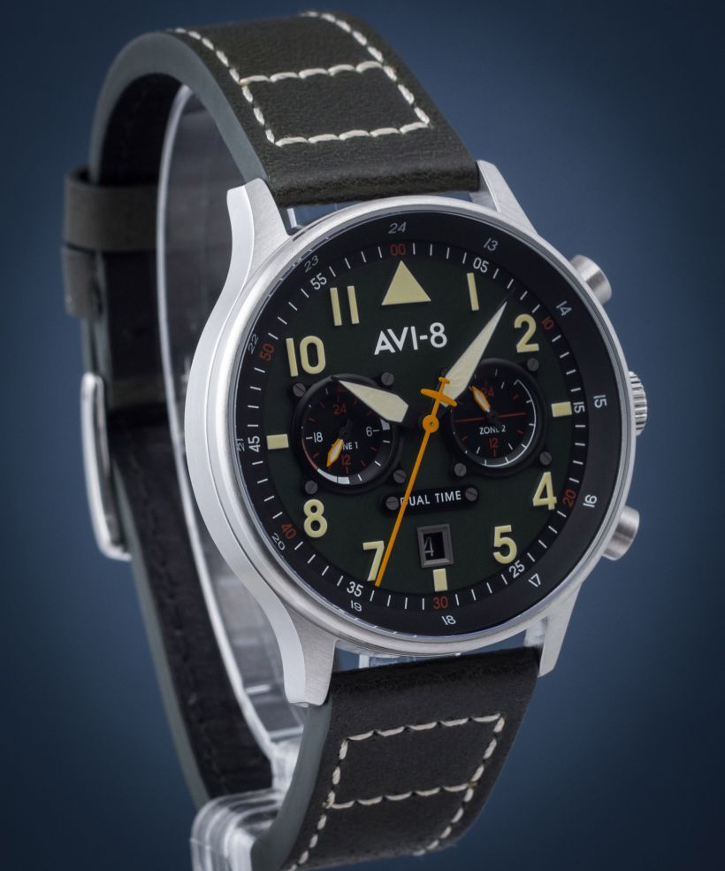 AVI-8 Hawker Hurricane Carey Dual Time Merville Men's Watch