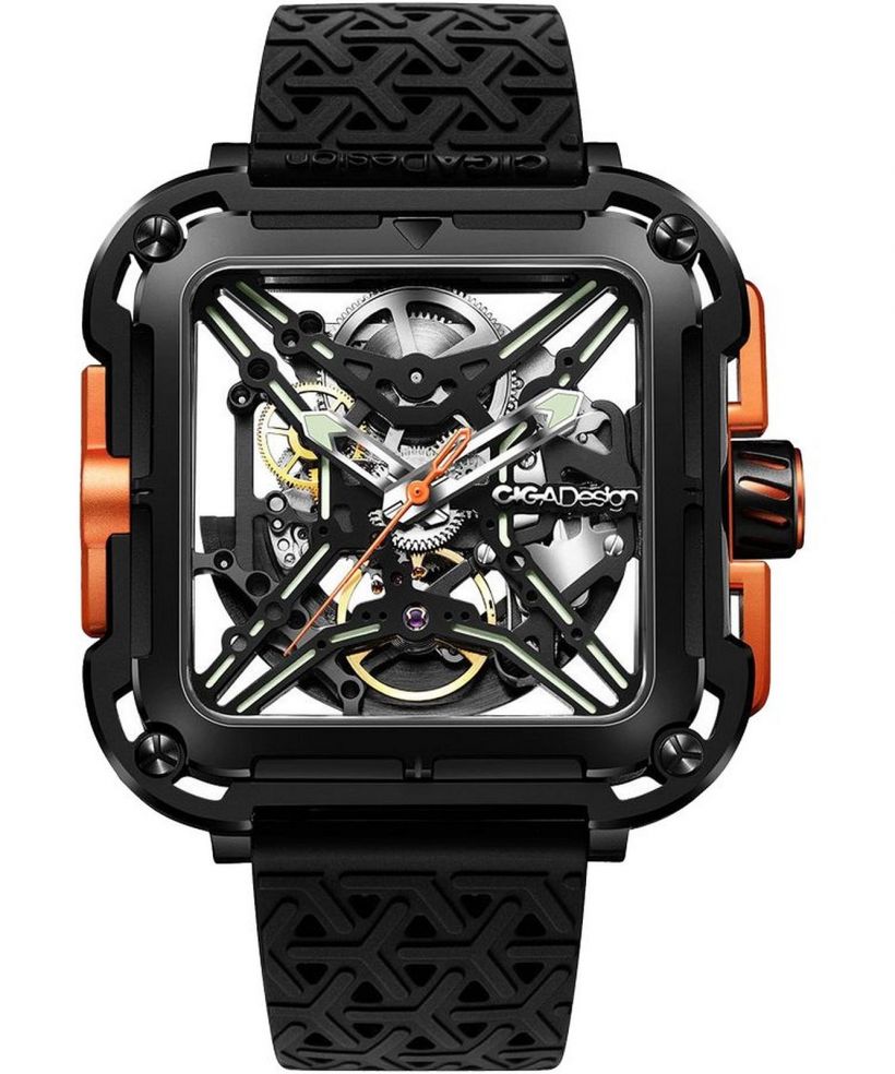 Ciga Design X Series Black & Orange Skeleton Automatic watch