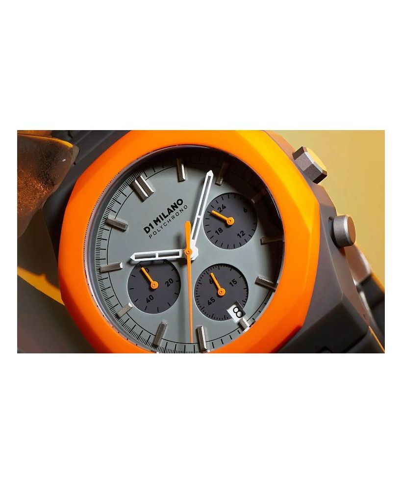 D1 Milano Polychrono Orange Blast watch