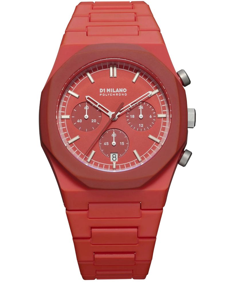 D1 Milano Red Blast Polychrono Chronograph watch
