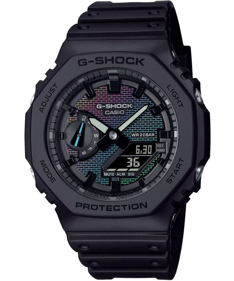 Casio G-Shock Classic 2100 Series Rainbow Brick Wall gents watch