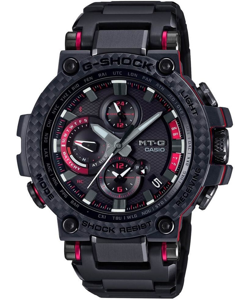 G-SHOCK Exclusive Metal Twisted G Carbon Bezel Bluetooth Sync Radio Solar Limited gents watch