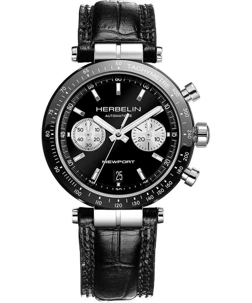 Herbelin Newport Heritage BI-COMPAX Reverse Panda Automatic Chronograph watch