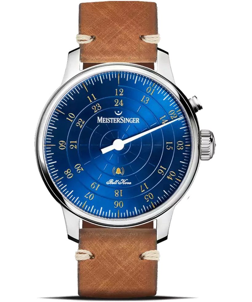 MeisterSinger Bell Hora Medium Blue with Gold  watch